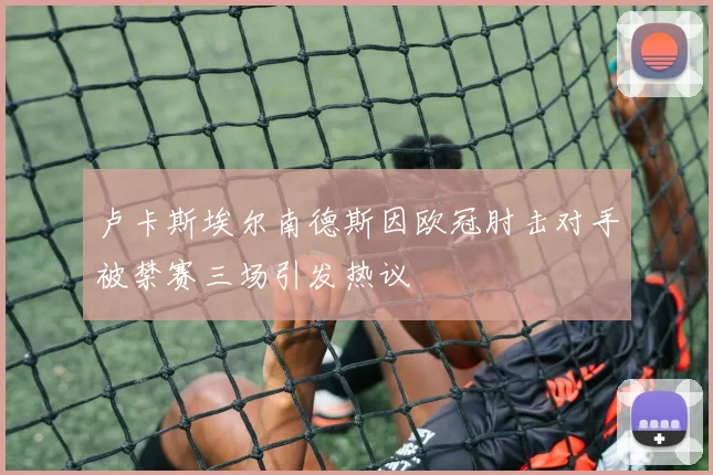 卢卡斯埃尔南德斯因欧冠肘击对手被禁赛三场引发热议